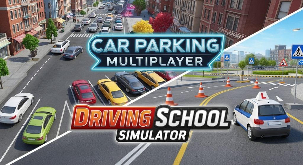 Car Parking Multiplayer vs Driving School Simulator